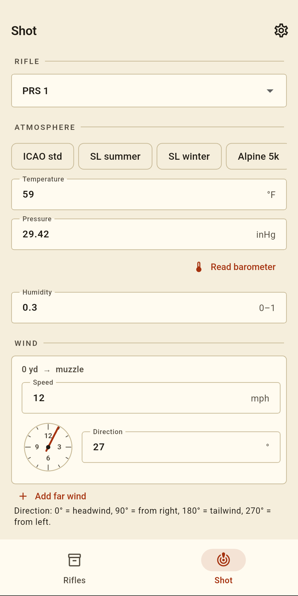 Arcmin — shot setup