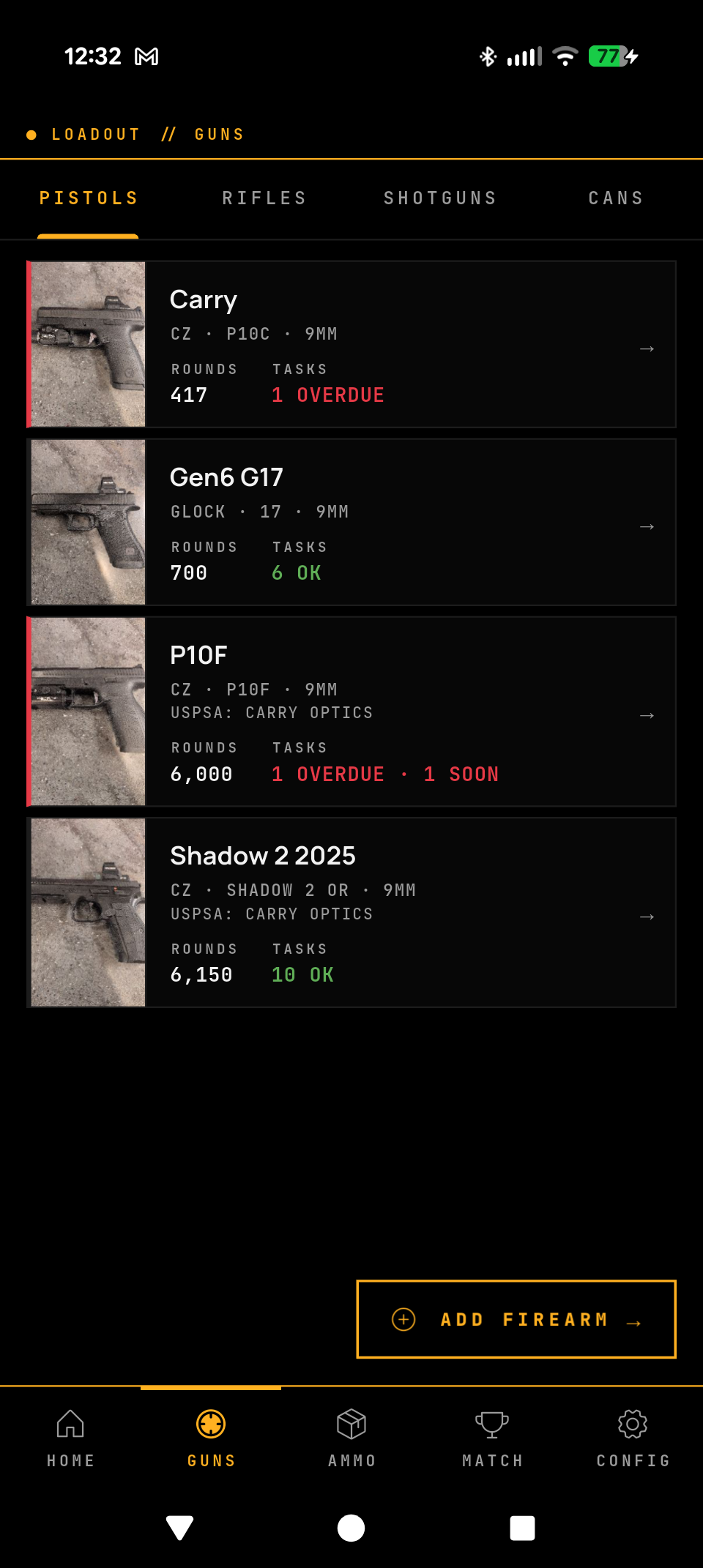 Loadout — guns
